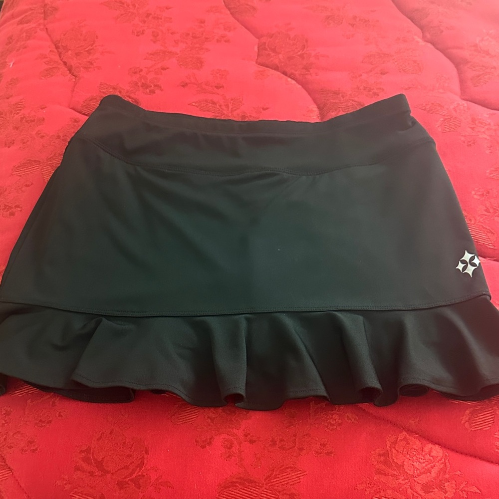 Jofit Black Flounce Hem Mini Golf Skirt - Picture 1 of 5